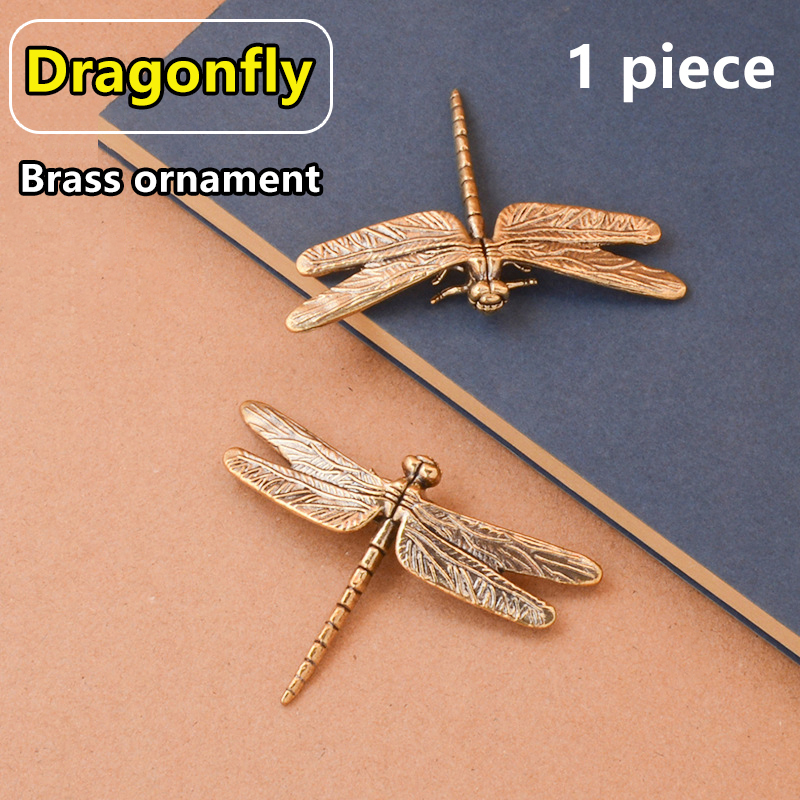 Vintage Collectible And Vintage Dolls - 1Pc Vintage Brass Dragonfly Ornament Mini