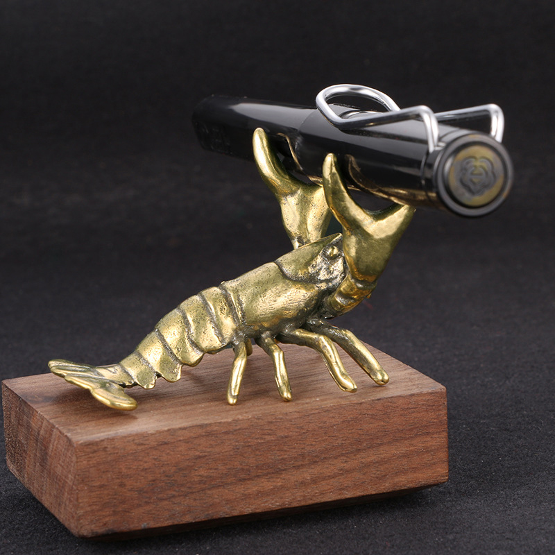 Solid Brass Crayfish Ornament  - Vintage Collectible Pens recension och pris