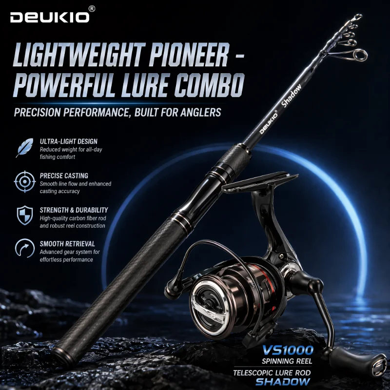 DEUKIO 1.68/1.8M Fishing Rod R - Developing Tank Reel recension och pris