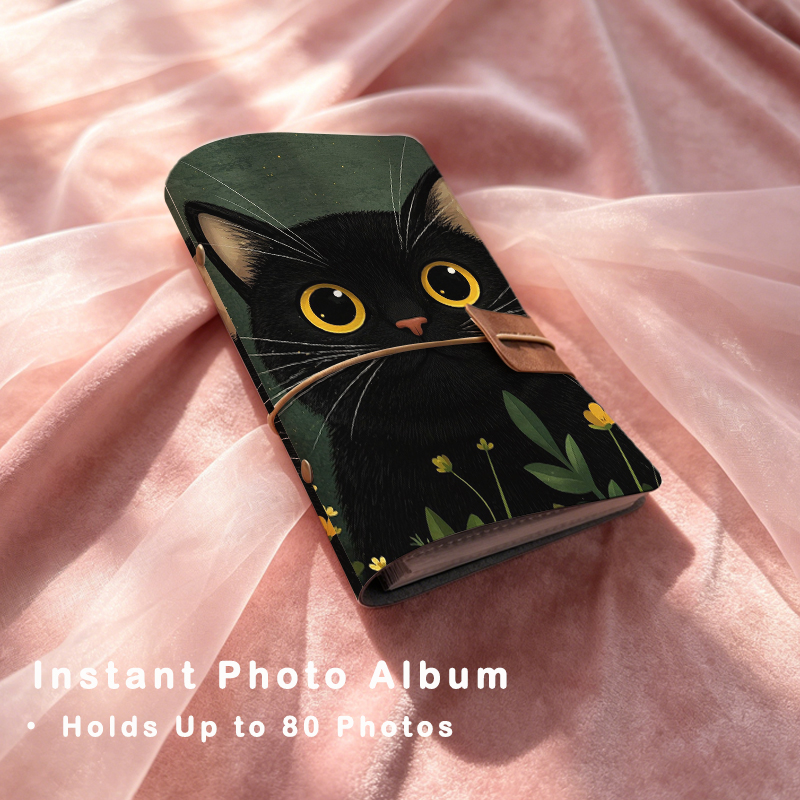 Cute Black Cat Printed 6-Ring  - Polaroid Photo Album recension och pris