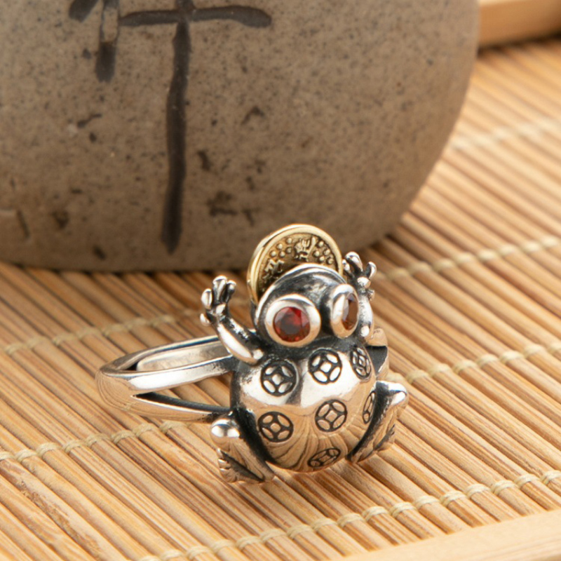 Unique Design Gold Toad Rings  - Vintage Collectible Coins recension och pris