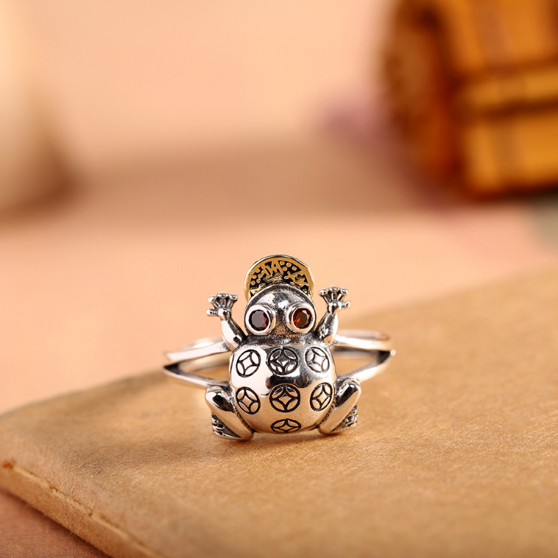 Unique Design Gold Toad Rings  - Vintage Collectible Coins recension och pris