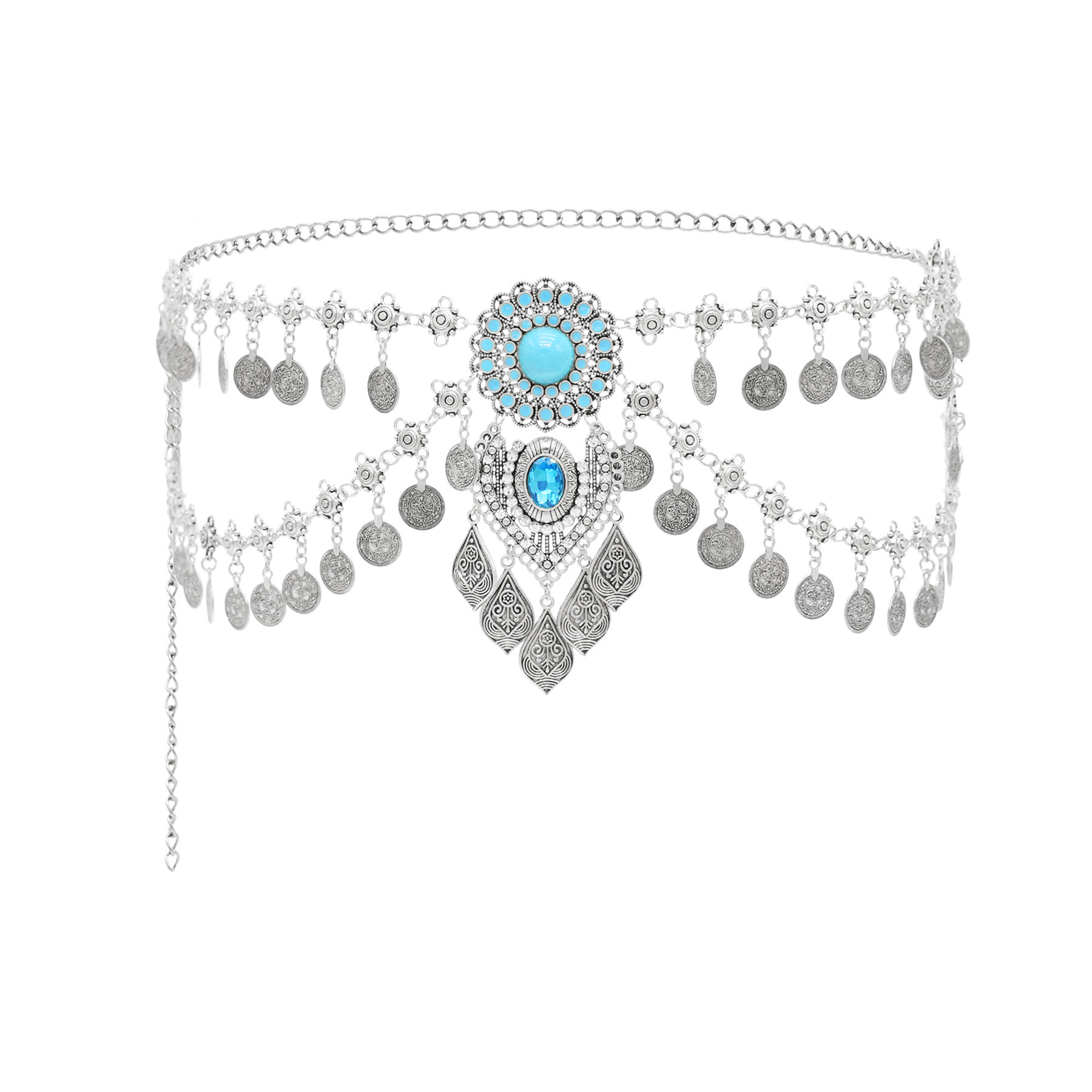 New Bohemian Coin Tassels Faux - Vintage Collectible Coins recension och pris