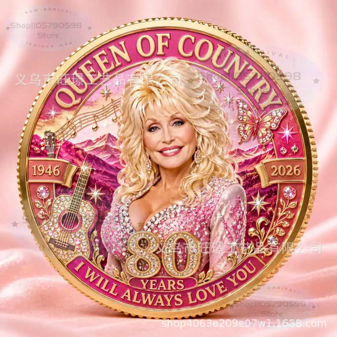 Dolly Parton Metal Commemorati - Vintage Collectible Coins recension och pris