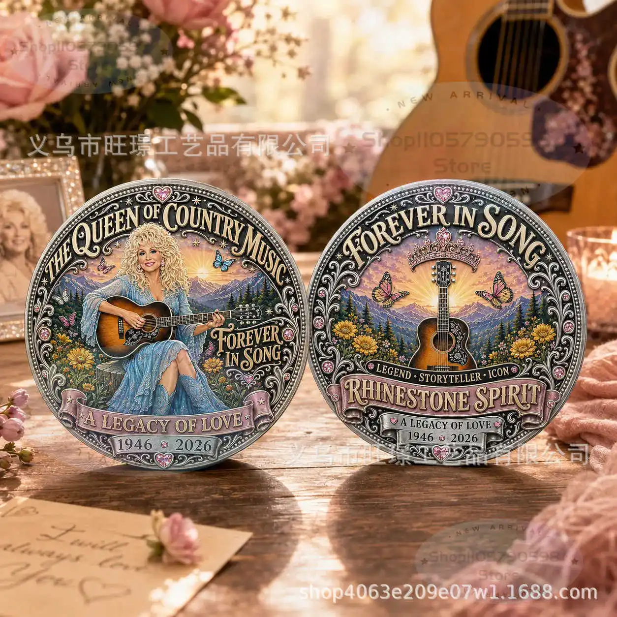 Dolly Parton Metal Commemorati - Vintage Collectible Coins recension och pris
