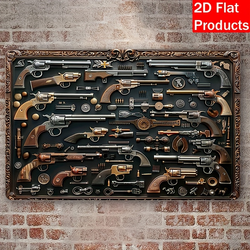 2026 [Metal Decorative Plaque] - Vintage Collectible Guns recension och pris